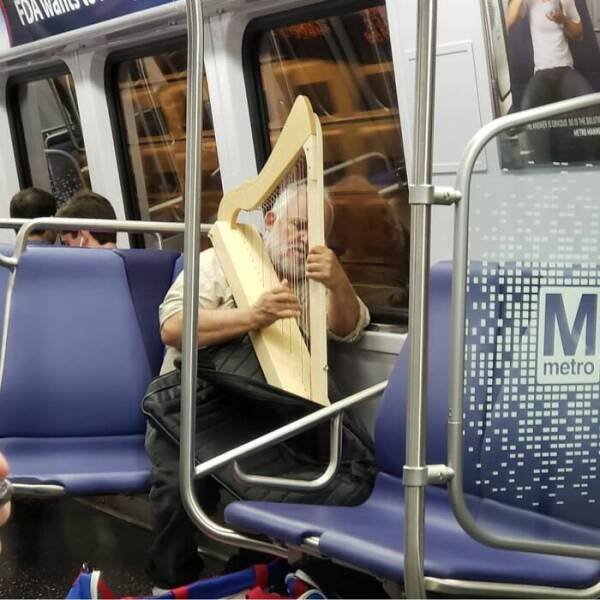 Strange Passengers On The Subway (24 pics)