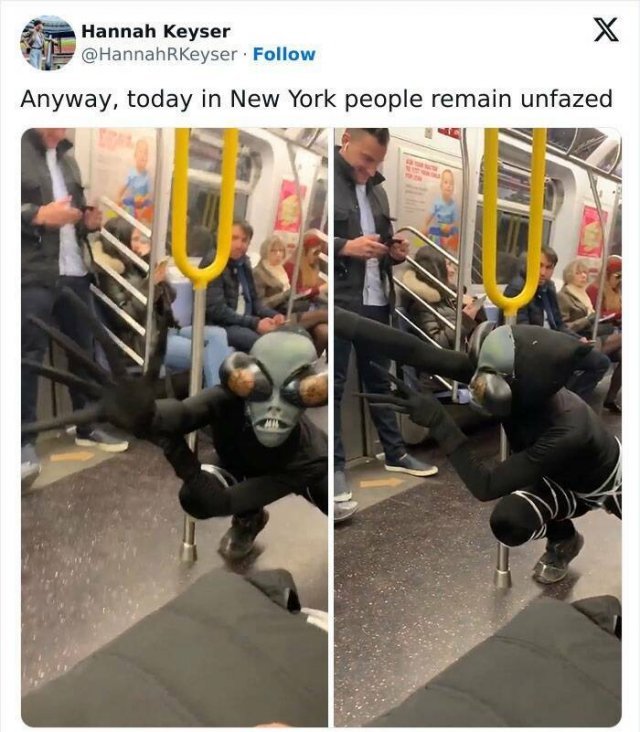 Strange Passengers On The Subway (24 pics)