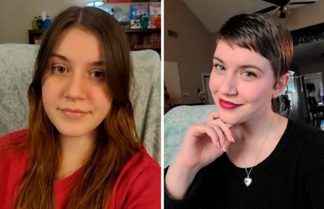 People Who Radically Changed Their Hairstyles (24 pics)