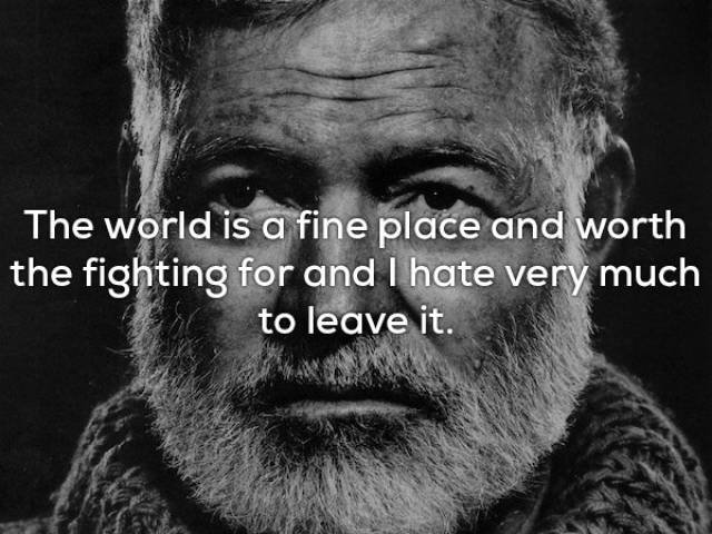 Ernest Hemingway's Wise Thoughts (18 pics)
