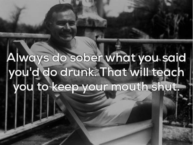 Ernest Hemingway's Wise Thoughts (18 pics)
