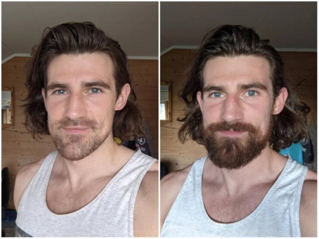 Men With And Without Beards (18 pics)