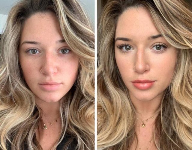 Girls With And Without Makeup (20 pics)