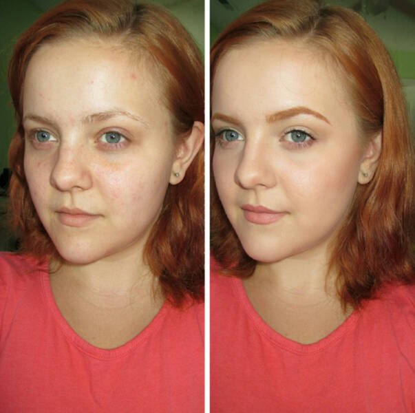 Girls With And Without Makeup (20 pics)