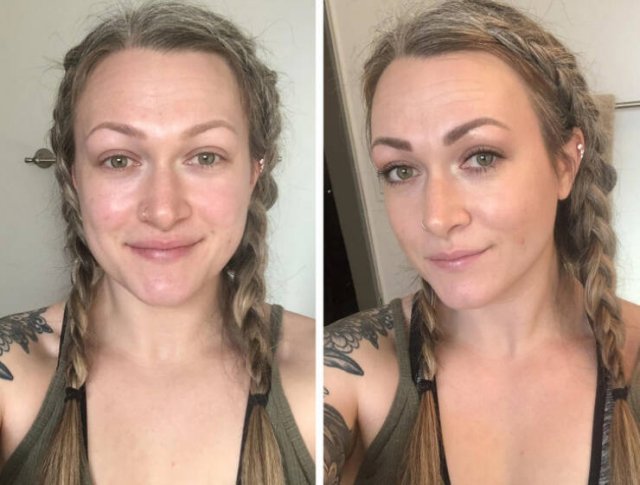 Girls With And Without Makeup (20 pics)