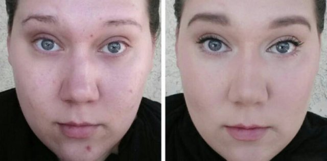 Girls With And Without Makeup (20 pics)