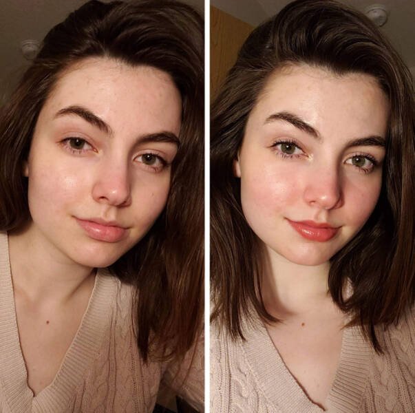 Girls With And Without Makeup (20 pics)