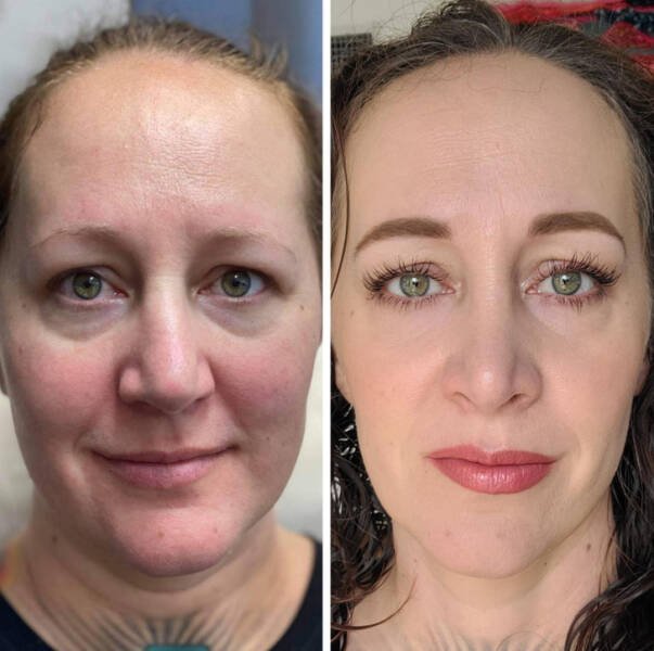 Girls With And Without Makeup (20 pics)