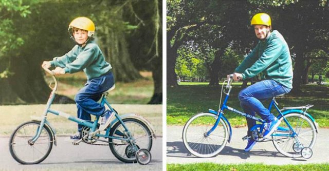 People Repeat Photos From The Past (26 pics)