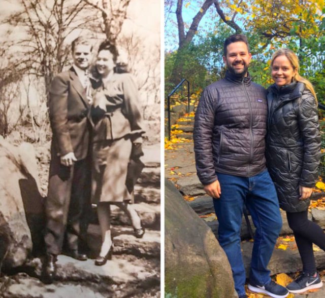 People Repeat Photos From The Past (26 pics)