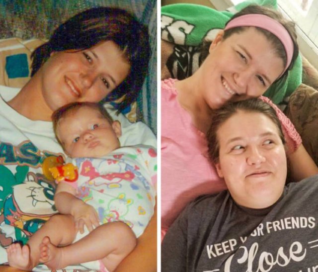 People Repeat Photos From The Past (26 pics)
