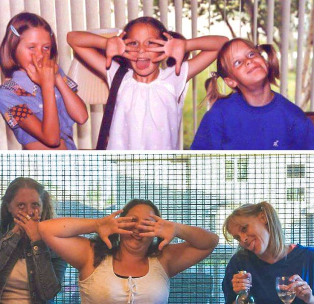People Repeat Photos From The Past (26 pics)