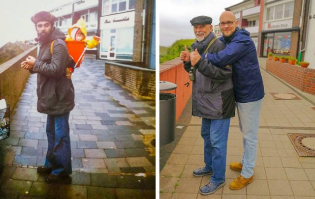 People Repeat Photos From The Past (26 pics)