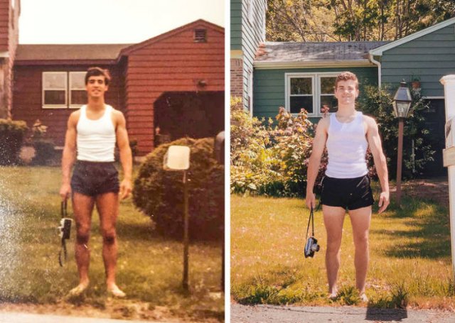 People Repeat Photos From The Past (26 pics)
