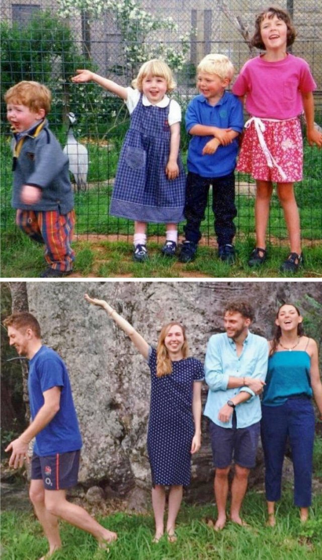 People Repeat Photos From The Past (26 pics)