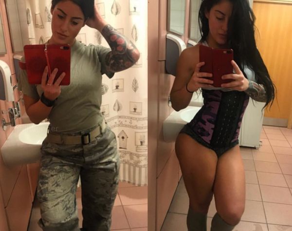 Air Force Beauty Makes $80K Showing Off Skin On Instagram! (12 pics)