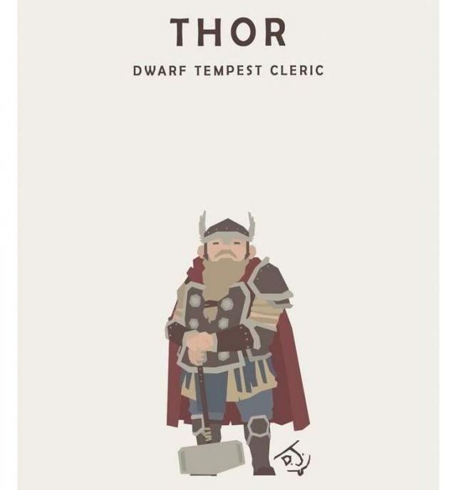 Marvel Heroes As D&D Characters (16 pics)