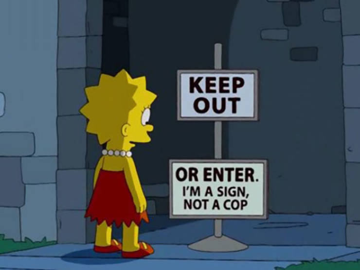 Funny Signs From "The Simpsons" (70 pics)