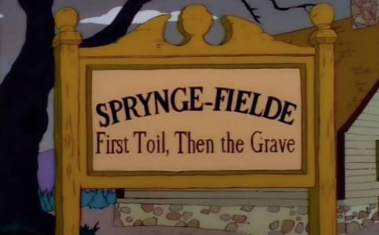 Funny Signs From "The Simpsons" (70 pics)