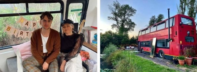 Couple Turned A Double Decker Bus Into A Fantastic Mobile Home (41 pics)