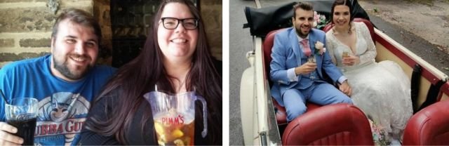 This Couple Lost 133 Kilos In Total And Finally Got Married (4 pics)