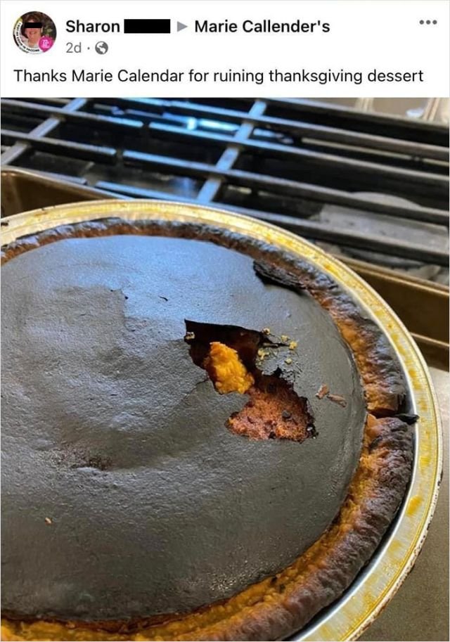 A Story About Burnt Pie And A 'Ruined Thanksgiving Dessert' (11 pics)