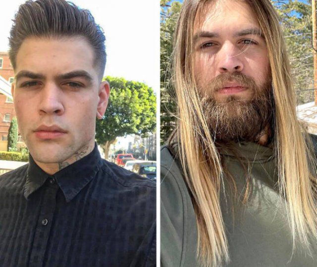 With And Without Beard (15 pics)