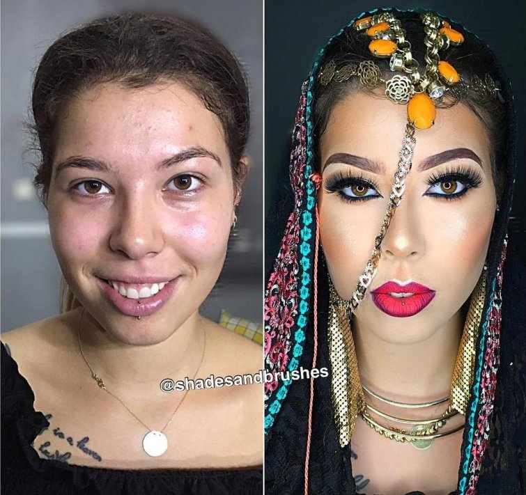 Girls With And Without Makeup (25 pics)