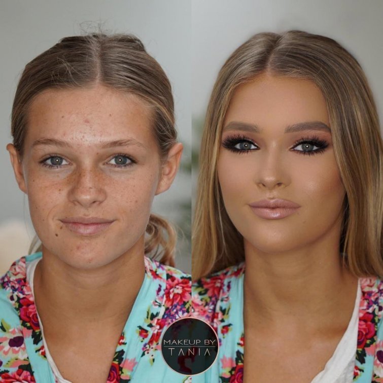 Girls With And Without Makeup (25 pics)
