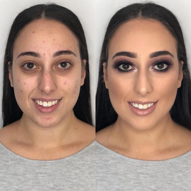 Girls With And Without Makeup (25 pics)
