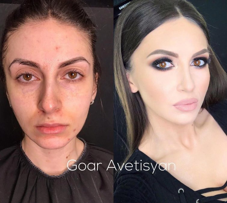 Girls With And Without Makeup (25 pics)