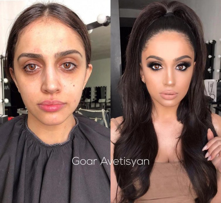 Girls With And Without Makeup (25 pics)
