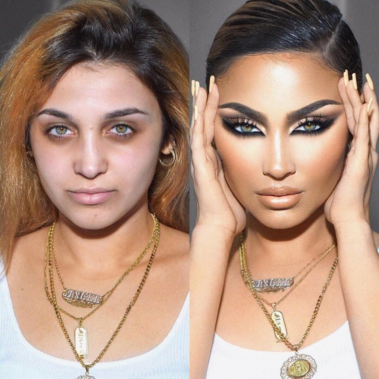 Girls With And Without Makeup (25 pics)