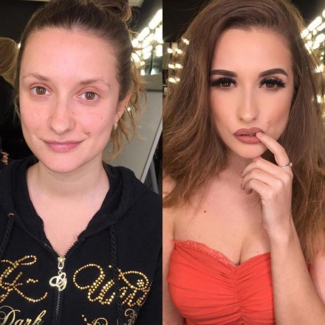 Girls With And Without Makeup (25 pics)
