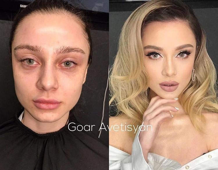 Girls With And Without Makeup (25 pics)