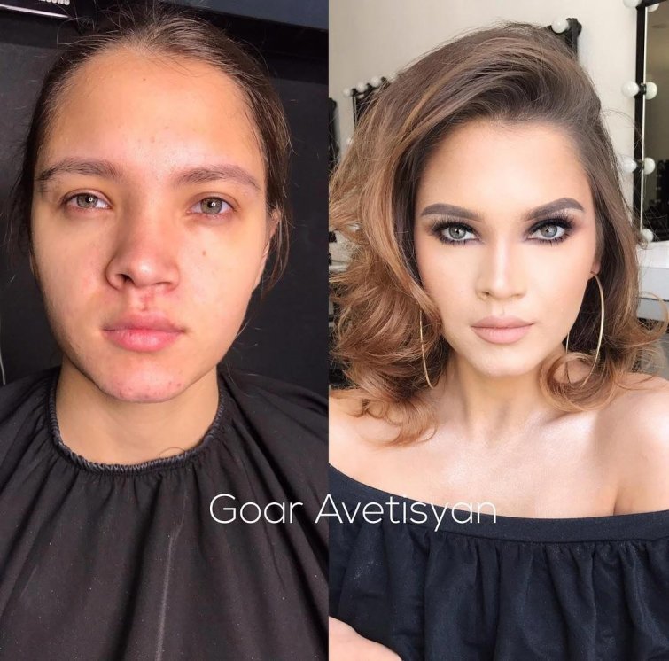 Girls With And Without Makeup (25 pics)