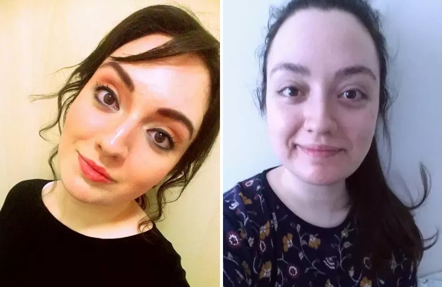 Girls With And Without Makeup (15 pics)