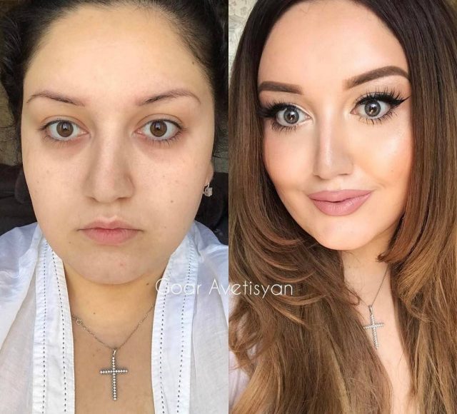 Girls With And Without Makeup (15 pics)