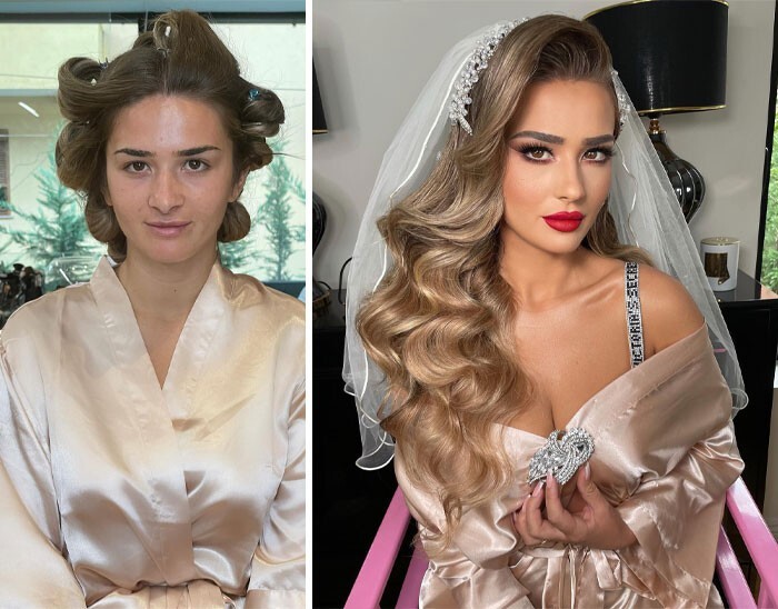 Brides Before And After Makeup (15 pics)