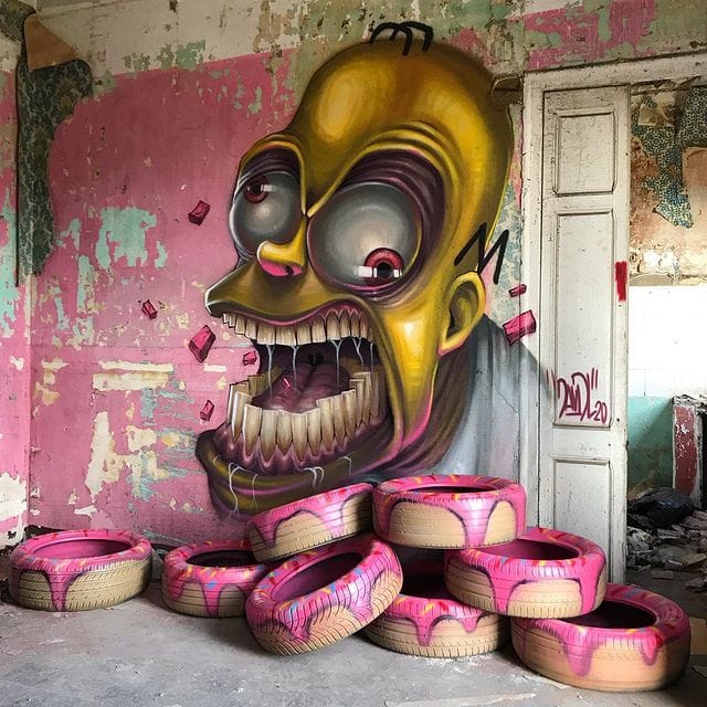 Amazing Graffiti In Abandoned Places (17 pics)