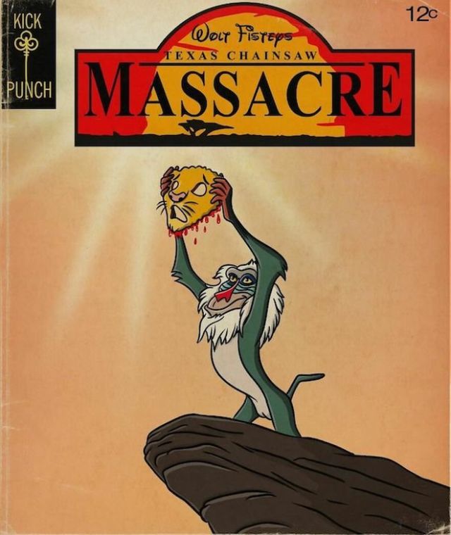 Cartoons Characters In Horror Movies (35 pics)