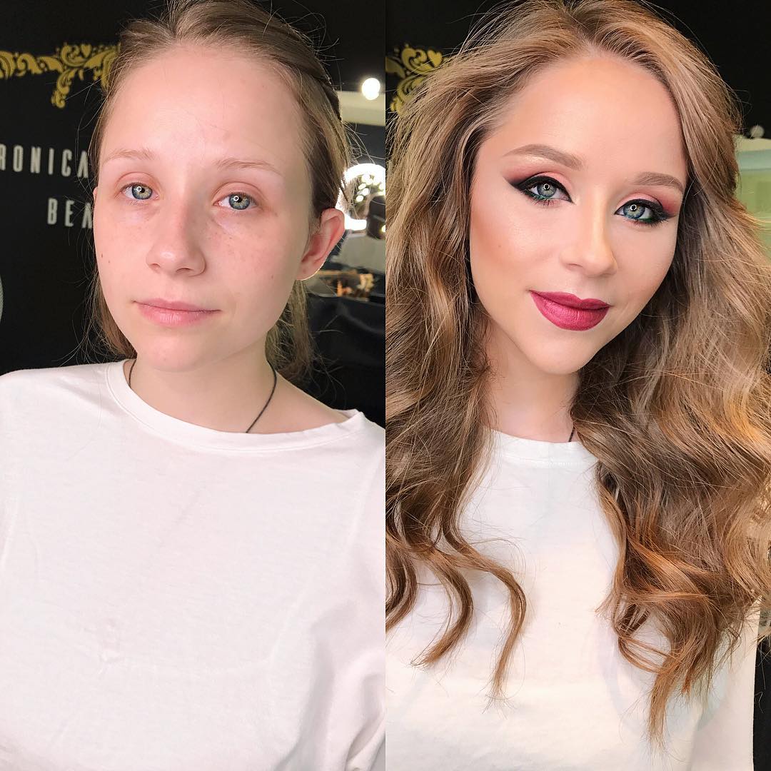 Girls With And Without Makeup (18 pics)