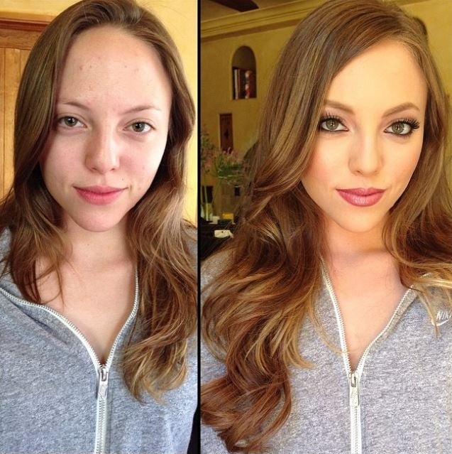Girls With And Without Makeup (18 pics)