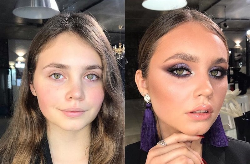 Girls With And Without Makeup (18 pics)