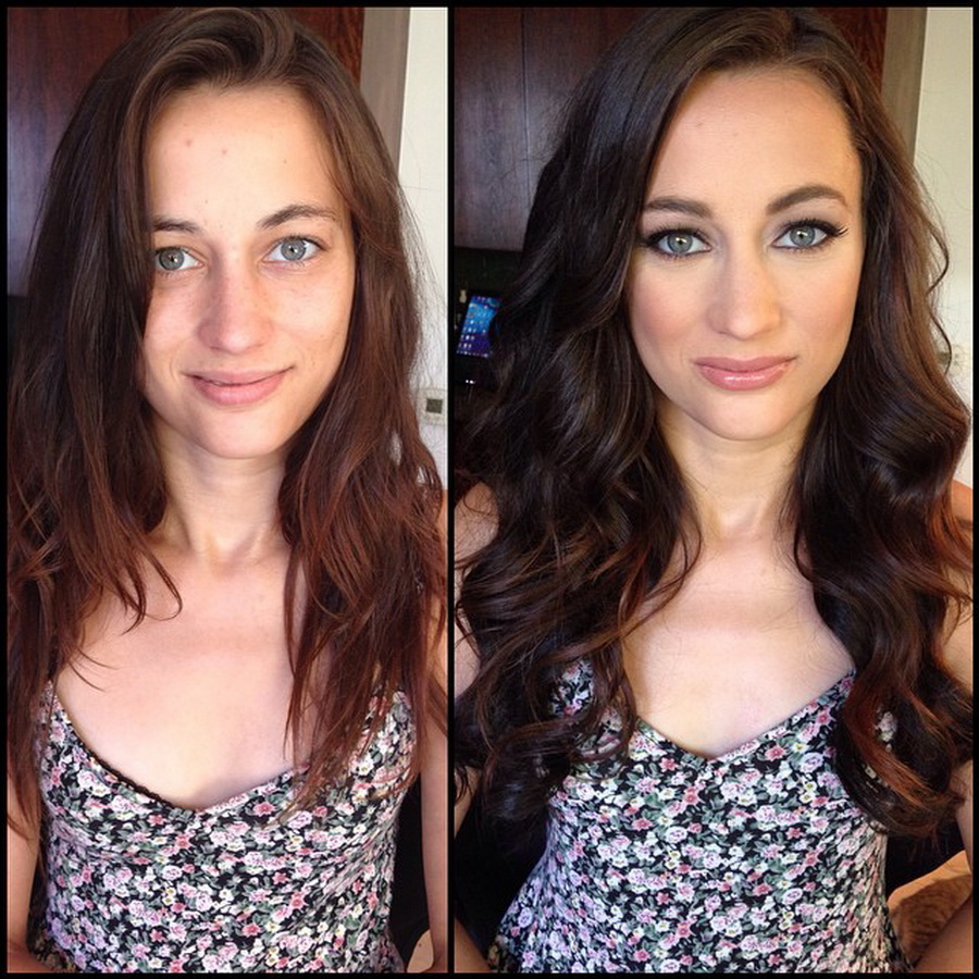 Girls With And Without Makeup (18 pics)