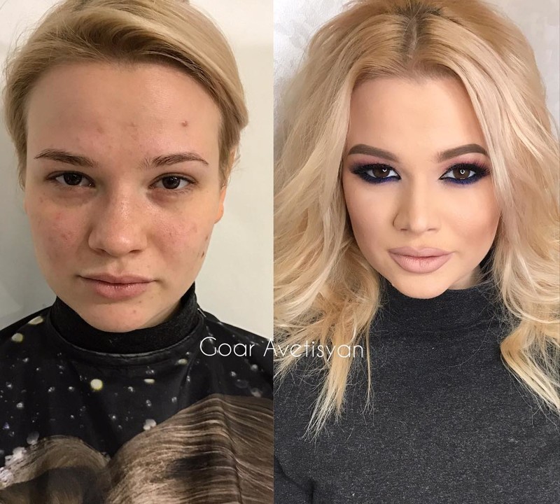 Girls With And Without Makeup (18 pics)