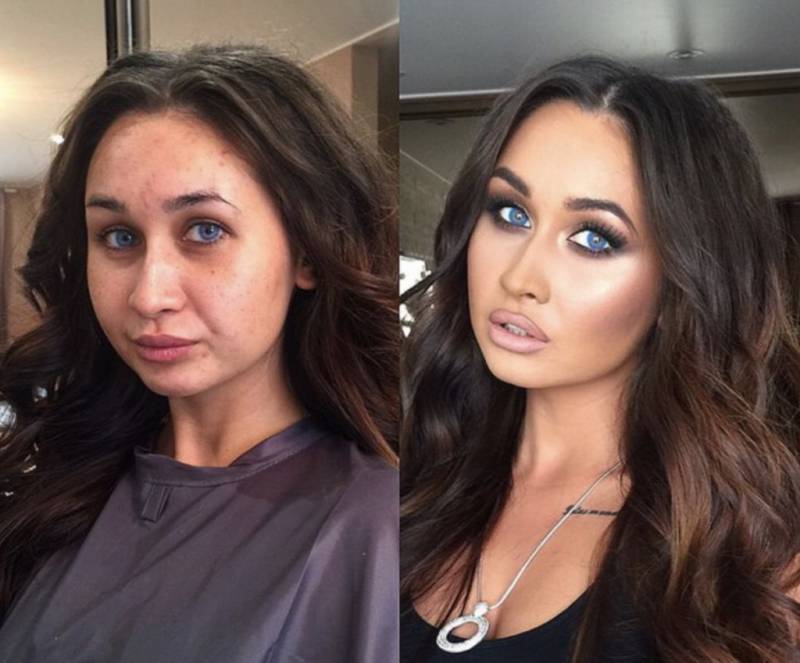 Girls With And Without Makeup (18 pics)