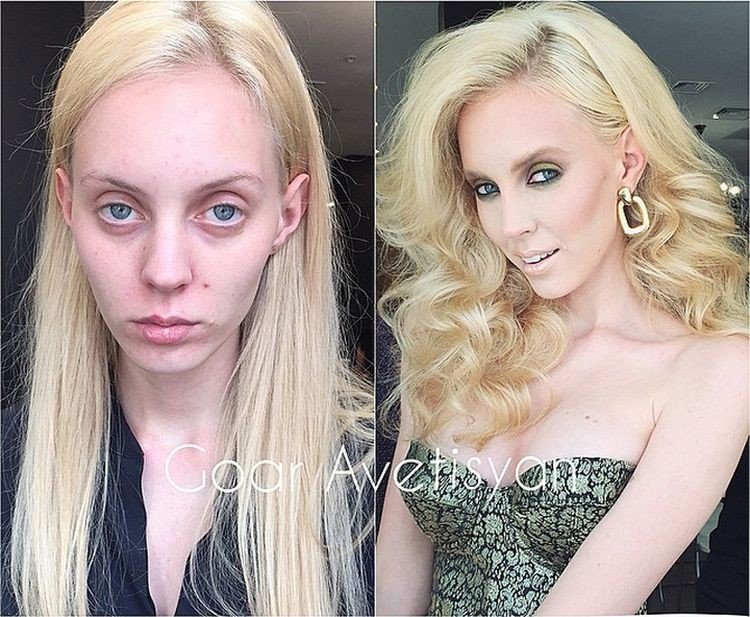Girls With And Without Makeup (17 pics)