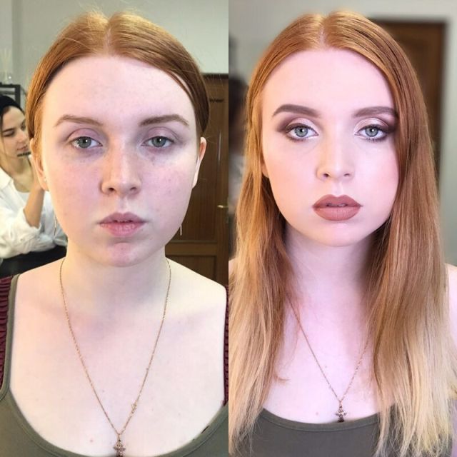 Girls With And Without Makeup (17 pics)