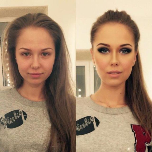 Girls With And Without Makeup (16 pics)